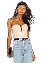 view 1 of 4 Isla Bustier Top in Nude & Black
