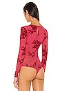 view 4 of 6 Binx Bodysuit in Red & Hot Pink