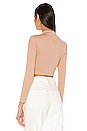 view 3 of 4 Jackie Crop Top in Taupe