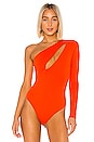 view 2 of 5 Aaliyah Bodysuit in Red Orange