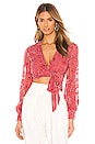 view 1 of 5 Millie Wrap Top in Coral Pink