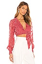view 2 of 5 Millie Wrap Top in Coral Pink