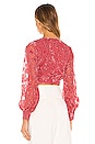 view 3 of 5 Millie Wrap Top in Coral Pink
