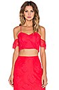 view 1 of 4 TOP DENTELLE FEVER in Red