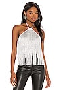 view 1 of 5 Glimmer Halter Top in Silver