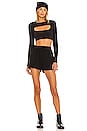 view 4 of 4 Cropped Long Sleeve Top in Black