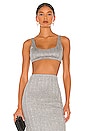 view 1 of 4 Lida Crop Top in Heathered Grey