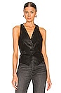 view 1 of 4 The Bella Leather Vest in Black