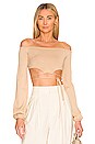 view 1 of 4 Tadd Off Shoulder Top in Tan
