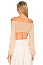 view 3 of 4 Tadd Off Shoulder Top in Tan