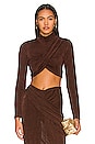 view 1 of 4 Emerson Crop Top in Chocolate Brown