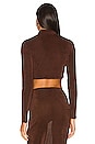 view 3 of 4 Emerson Crop Top in Chocolate Brown