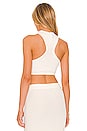 view 3 of 4 Haven Cropped Knit Racer Top in White