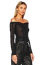 view 2 of 4 Amity Layered Mesh Knit Top in Black