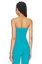 view 3 of 4 Tara Boucle Knit Bustier Tube Top in Scuba Blue