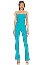 view 4 of 4 Tara Boucle Knit Bustier Tube Top in Scuba Blue