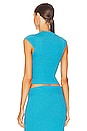 view 3 of 4 Jaclyn Mixed Rib Top in Azure Blue