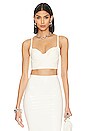 view 1 of 4 Leeli Latex Crop Top in Ivory
