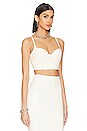 view 2 of 4 Leeli Latex Crop Top in Ivory