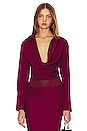view 1 of 4 Eleni Top in Oxblood Red