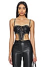 view 1 of 4 Trista Faux Leather Top in Black