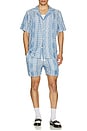 view 5 of 5 Encinitas Short Sleeve Shirt in Blue