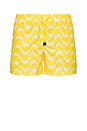 view 1 of 6 Wavy Swim Trunks in Yellow