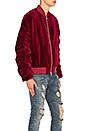 view 3 of 5 BLOUSON BOMBER EN VELOURS in Bordeaux