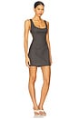 view 2 of 4 The Kristen Dress in Grey Pinstripe