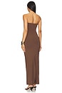 view 3 of 3 The Evelyn Dress in Chocolate Brown