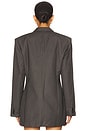 view 3 of 4 The Sawyer Blazer in Grey Pinstripe