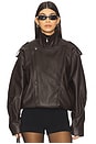 view 1 of 4 КОЖАНАЯ КУРТКА RORI in Espresso