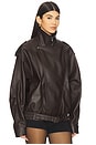 view 2 of 4 КОЖАНАЯ КУРТКА RORI in Espresso