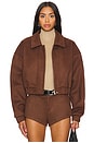 view 1 of 5 BLOUSON SELENE in Chocolate