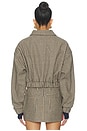 view 4 of 6 THE SELENE CHECK ジャケット in Brown & Blue