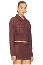 view 2 of 4 The Vince Faux Suede Jacket in Plum