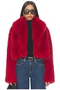 view 1 of 4 BLOUSON THE DELANEY FUR in Red