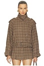 view 1 of 6 BLOUSON FLETCHER CHECK  in Brown & Orange