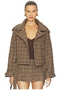 view 2 of 6 BLOUSON FLETCHER CHECK  in Brown & Orange