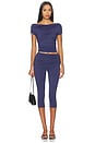 view 5 of 6 The Berlin Capri Pant in Midnight Blue