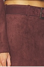 view 6 of 6 The Martha Faux Suede Skirt in Plum