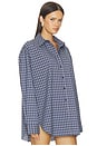view 3 of 6 CHEMISE THE PAX CHECK in Navy & White
