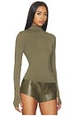 view 2 of 4 Tulsa Slinky Turtleneck Top in Khaki