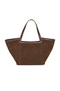 view 1 of 4 The Portia Tote in Cocoa & Silver