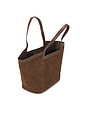 view 4 of 4 The Portia Tote in Cocoa & Silver
