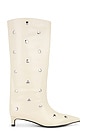 view 1 of 5 The Stacey Stud Boot in Ivory & Silver
