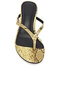 view 4 of 5 The Tayla Heel Sandal in Yellow Snake