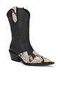 view 2 of 5 The Maeve Boot in Black & Snake