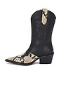 view 5 of 5 The Maeve Boot in Black & Snake