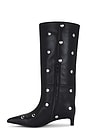 view 5 of 5 Stacey Stud Boot in Black & Silver